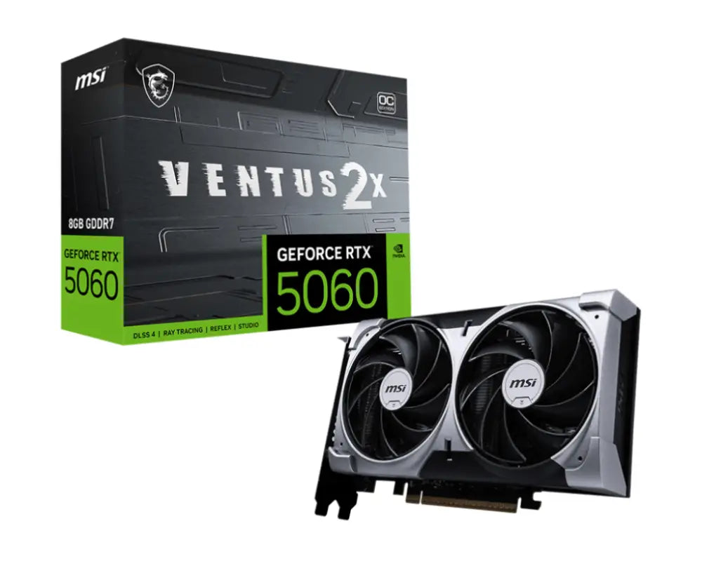 MSI GeForce RTX 5060 8G VENTUS 2X OC NVIDIA 8 GB GDDR7 - detalle