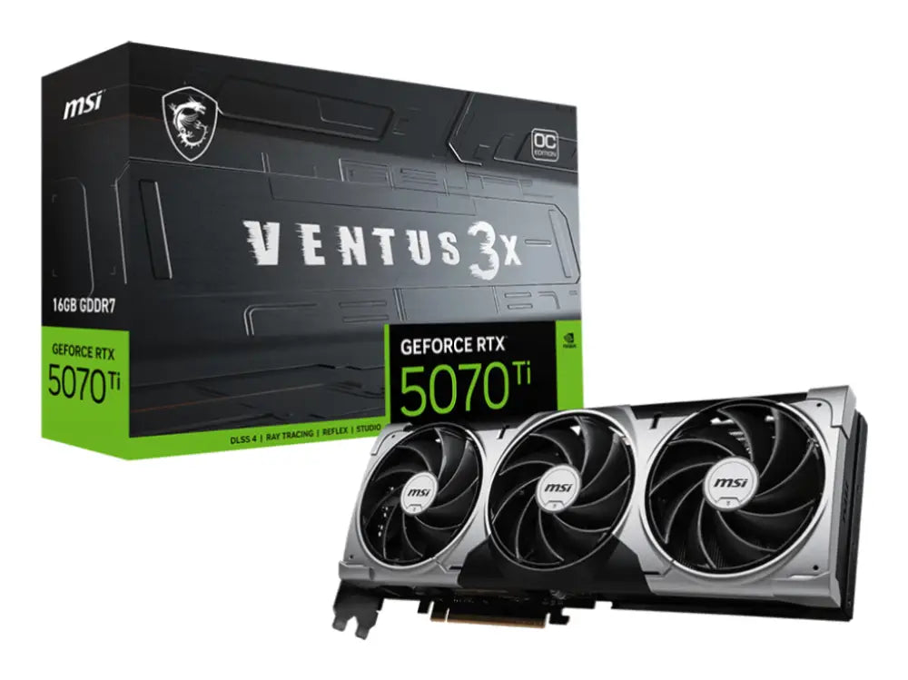 MSI GeForce RTX 5070 Ti 16G VENTUS 3X OC NVIDIA 16 GB GDDR7 - detalle