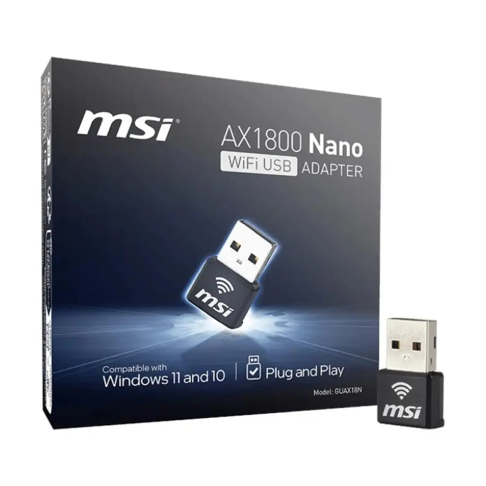MSI GUAX18N AX1800 WiFi6 USB Nano Adapter - detalle