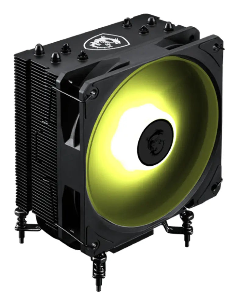 Ventilador de CPU MSI MAG COREFOZR AA13, sistema de refrigeración híbrido negro de 12 cm para ordenadores.