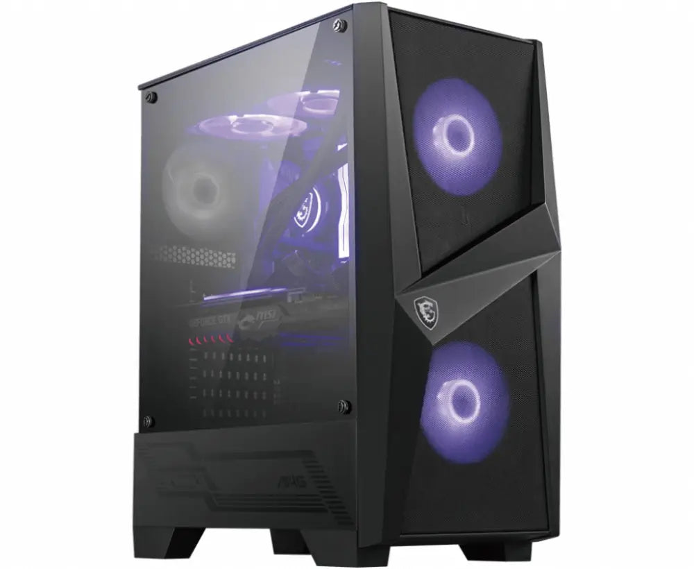 MSI MAG Forge 100M Midi Tower Negro. Transparente - detalle