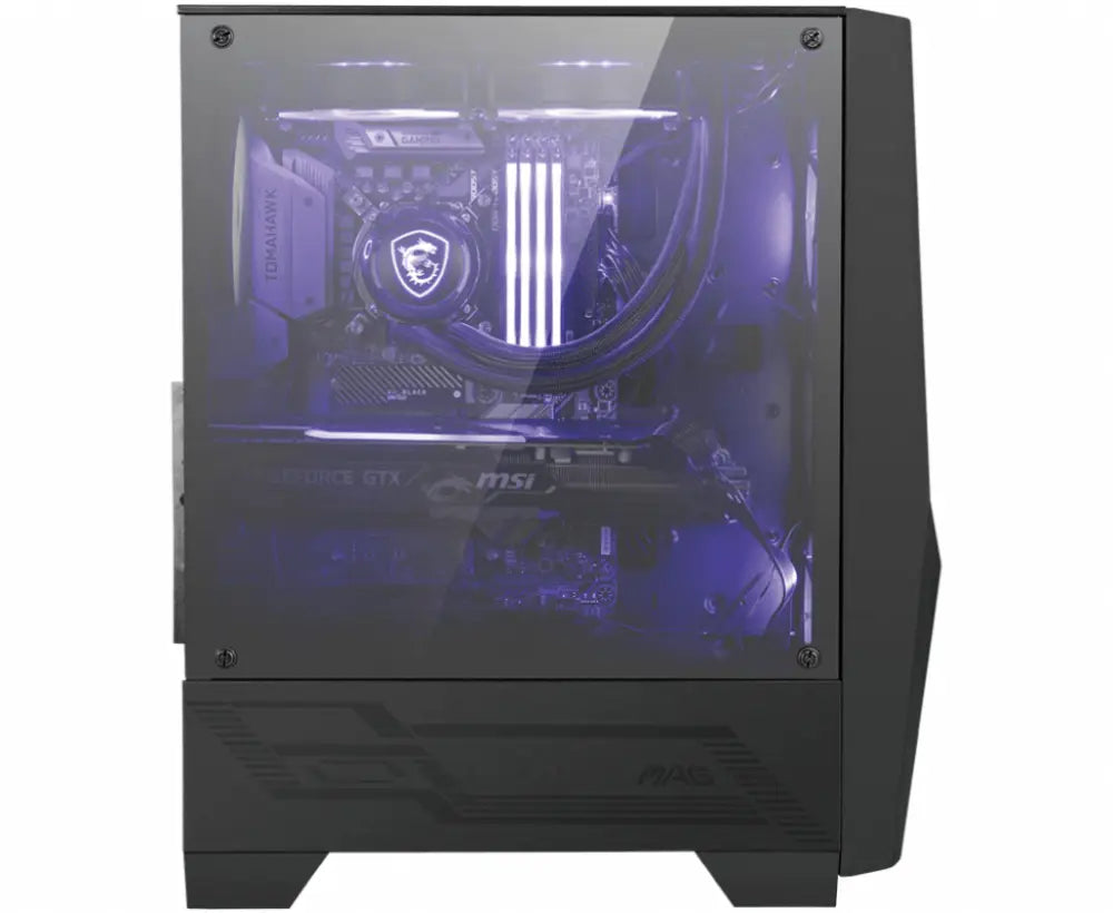 MSI MAG Forge 100M Midi Tower Negro. Transparente - detalle