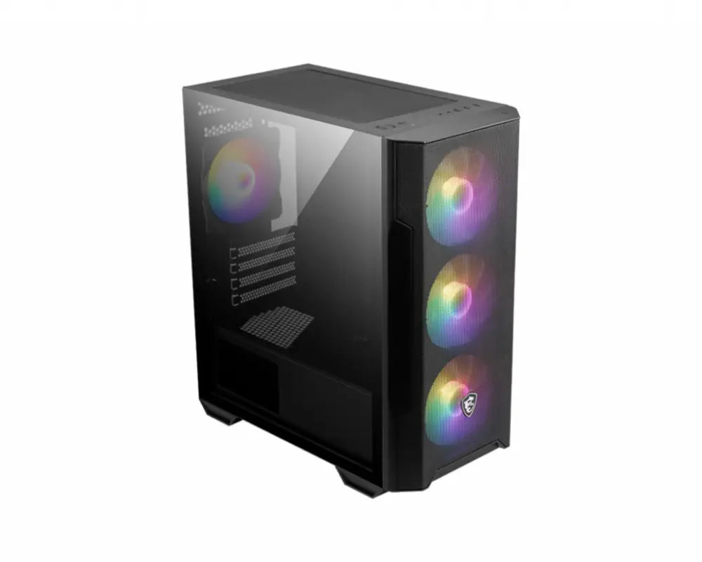 MSI MAG Forge M100R Midi Tower Negro. Transparente - detalle