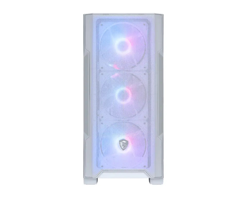 MSI MAG Forge M100R Midi Tower Transparente. Blanco - detalle