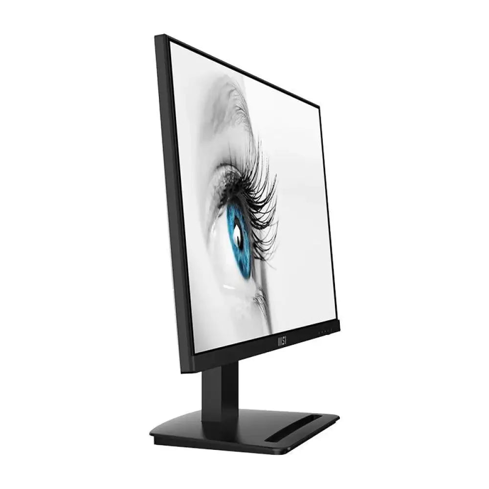 Monitor MSI MP243X de 23.8 pulgadas con pantalla IPS FHD, 100Hz, puertos HDMI y DisplayPort, diseño moderno y delgado.