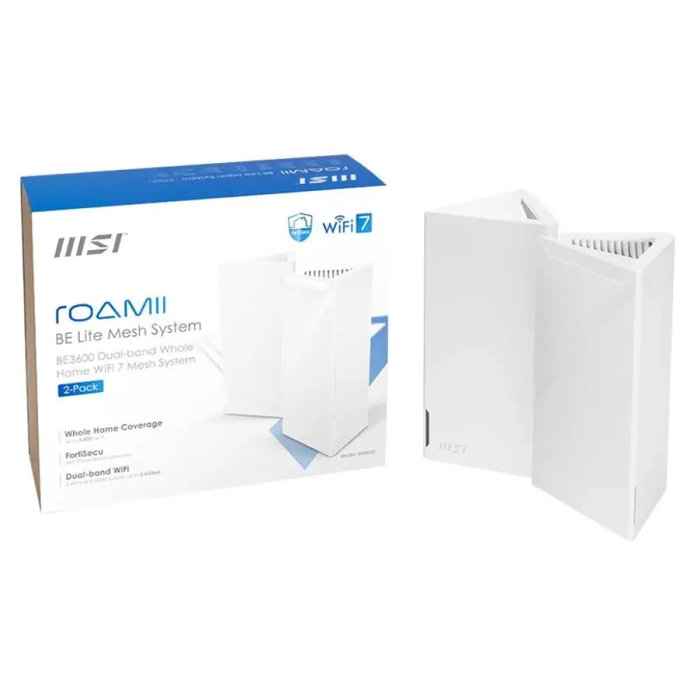 MSI MRBE50-2PK Roamii BE Lite Mesh System-2 Pack - detalle