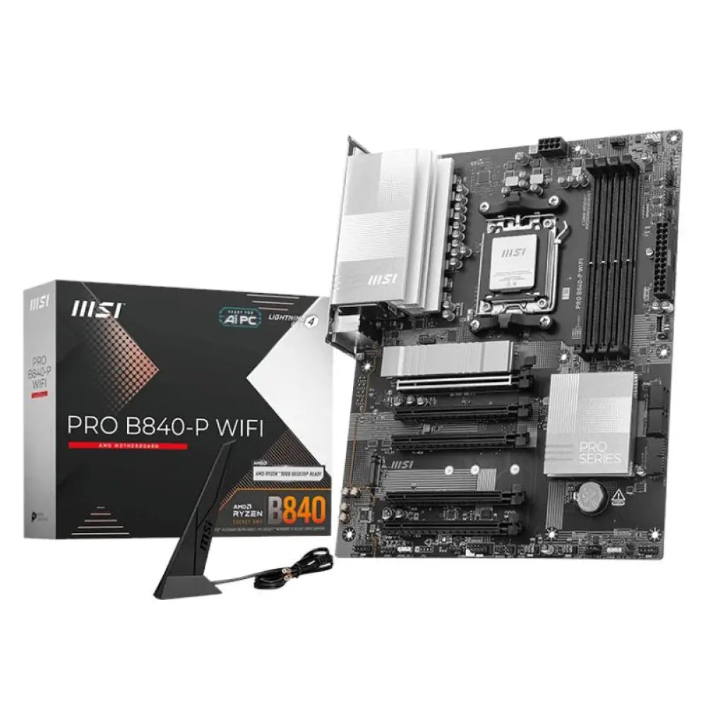 MSI Placa Base PRO B840-P WIFI DDR5 ATX AM5 - detalle