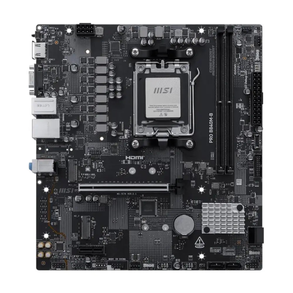 MSI Placa Base PRO B840M-B DDR5 mATX - detalle