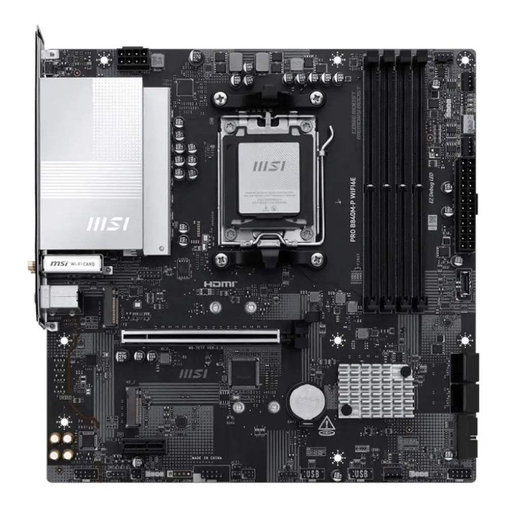 MSI Placa Base PRO B840M-P WIFI6E DDR5 mATX - detalle
