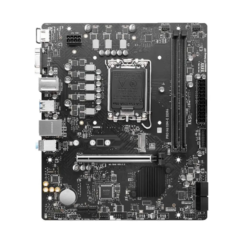 MSI Placa Base PRO H610M-E DDR4 mATX 1700 - detalle