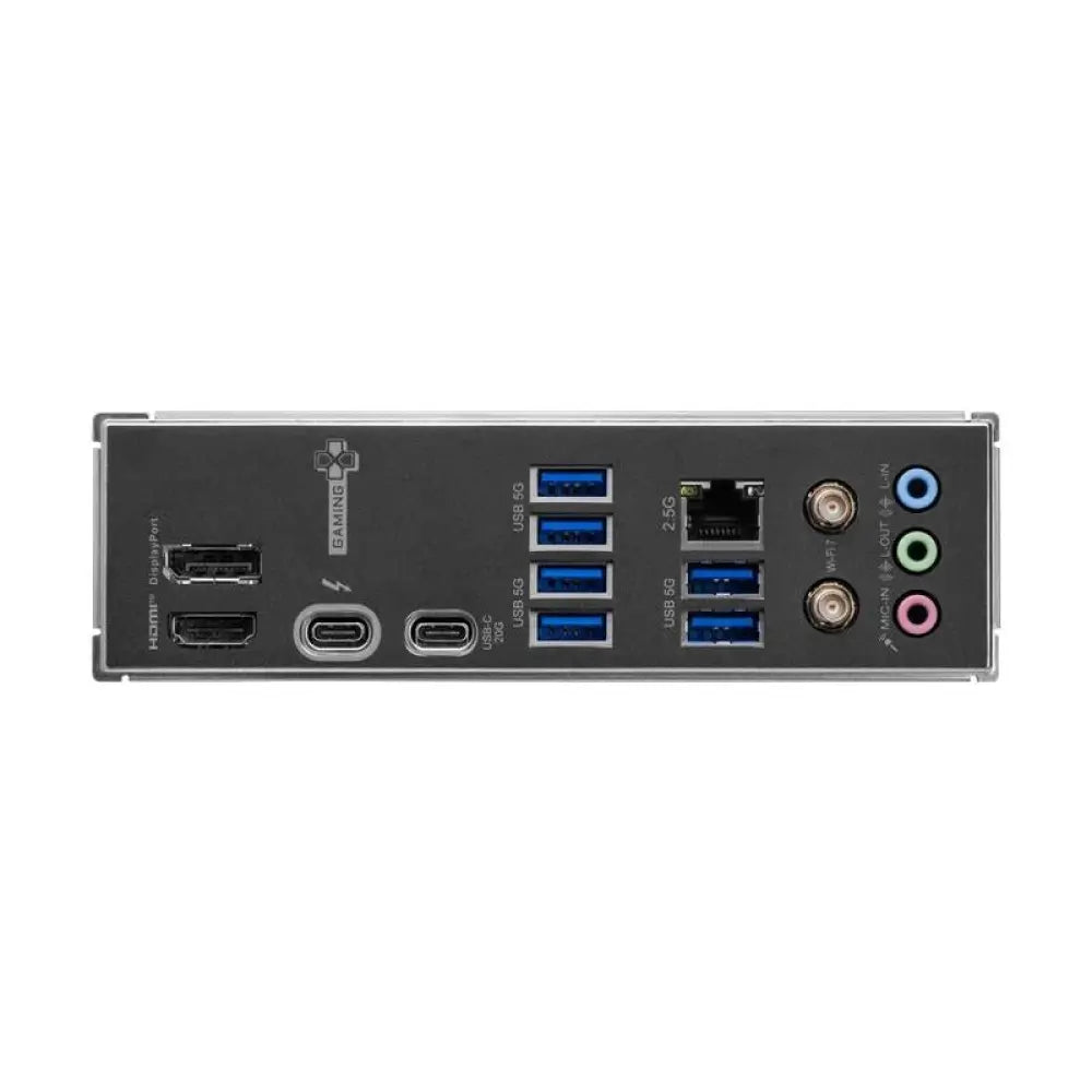Placa base MSI Z890 GAMING WIFI DDR5 ATX con socket Intel LGA1851 y conectividad WiFi, vista frontal con componentes.