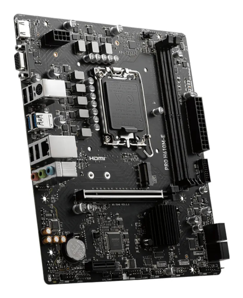 MSI PRO H610M-E placa base Intel H610 LGA 1700 micro ATX - detalle