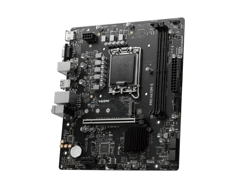 MSI PRO H610M-E placa base Intel H610 LGA 1700 micro ATX - detalle