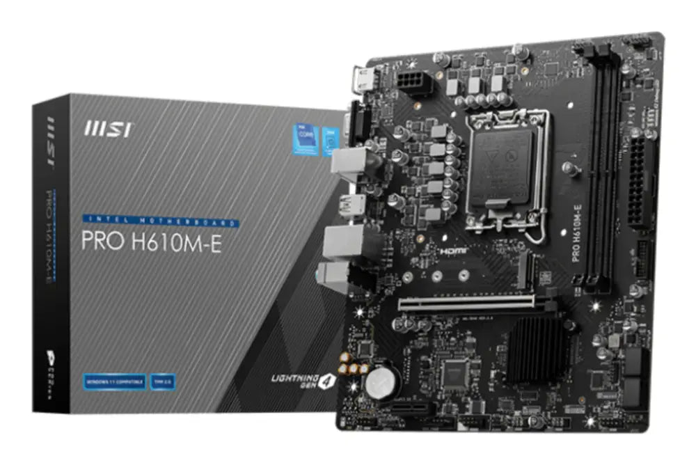 MSI PRO H610M-E placa base Intel H610 LGA 1700 micro ATX - detalle