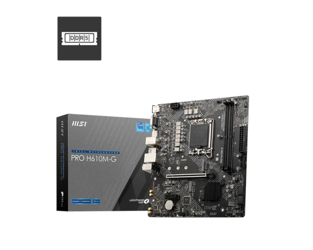 MSI PRO H610M-G placa base Intel H610 LGA 1700 micro ATX - detalle