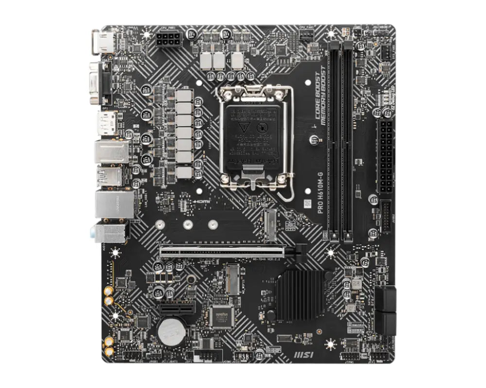 MSI PRO H610M-G placa base Intel H610 LGA 1700 micro ATX - detalle