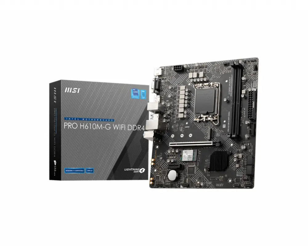 MSI PRO H610M-G WIFI DDR4 placa base Intel H610 LGA 1700 micro ATX - detalle
