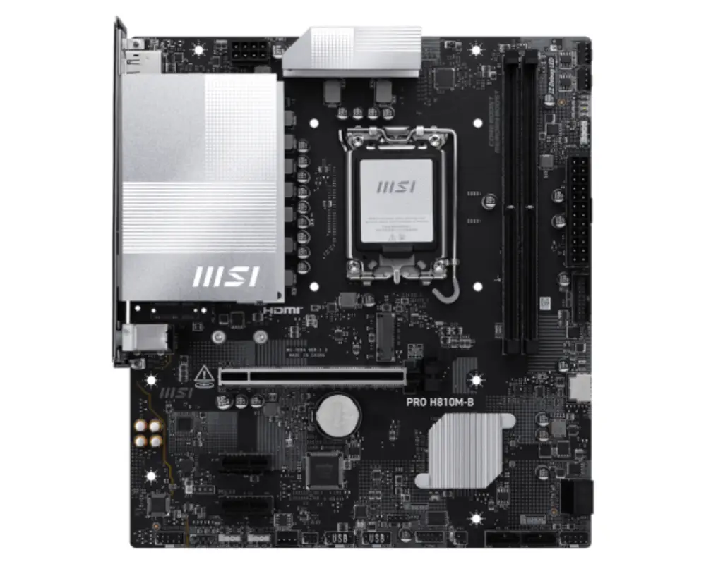MSI PRO H810M-B placa base Intel H810 LGA 1851 (Socket V1) micro ATX - detalle