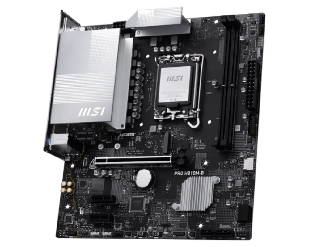 MSI PRO H810M-B placa base Intel H810 LGA 1851 (Socket V1) micro ATX - detalle