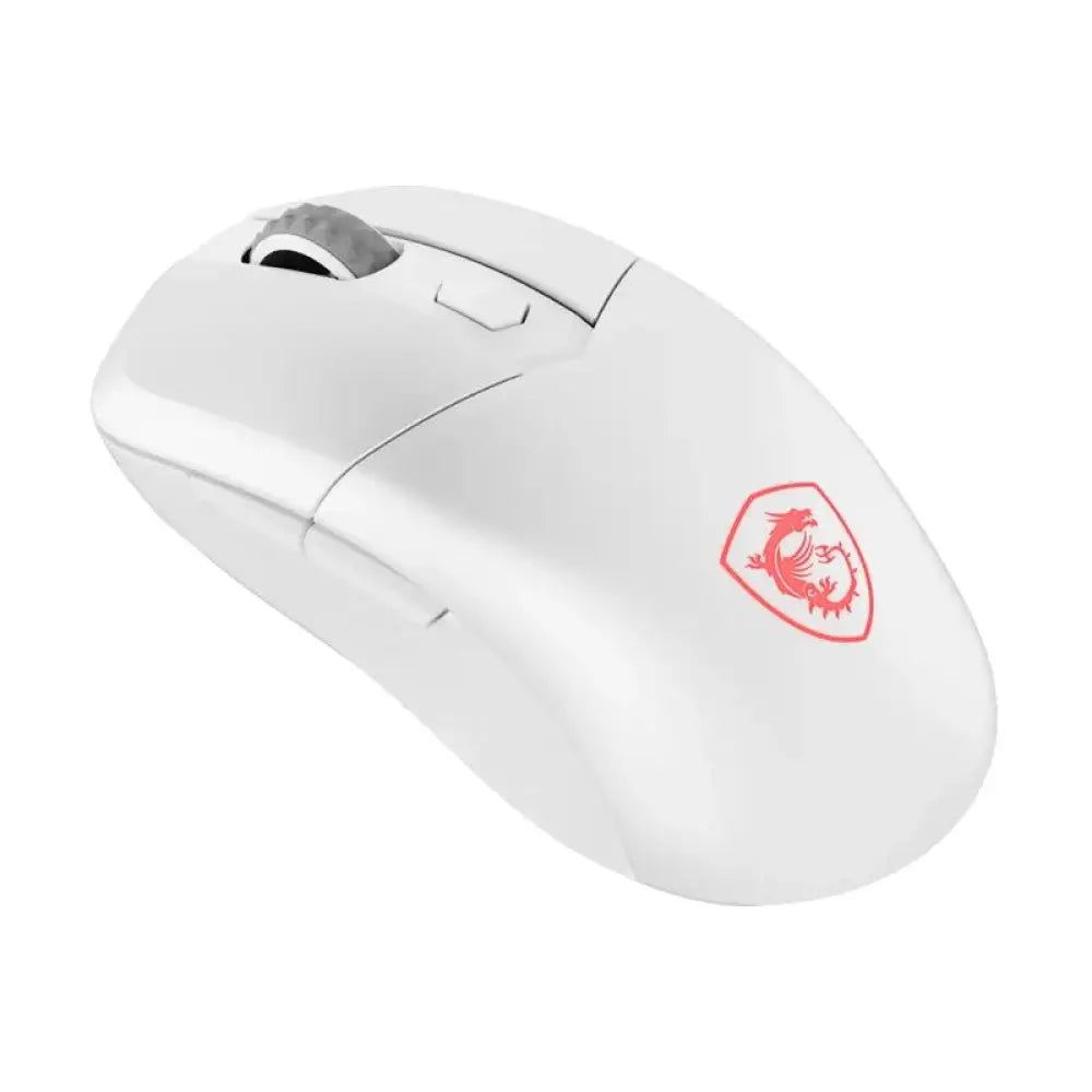 Ratón inalámbrico MSI VERSA 300 en color blanco con sensor de 8000 DPI, diseño ergonómico y botones laterales.