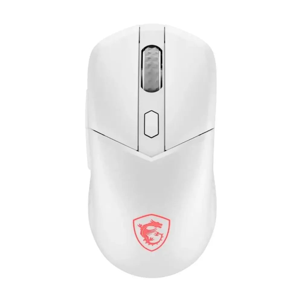 Ratón inalámbrico MSI Versa 300 en color blanco con sensor de 8000 DPI y diseño ergonómico.