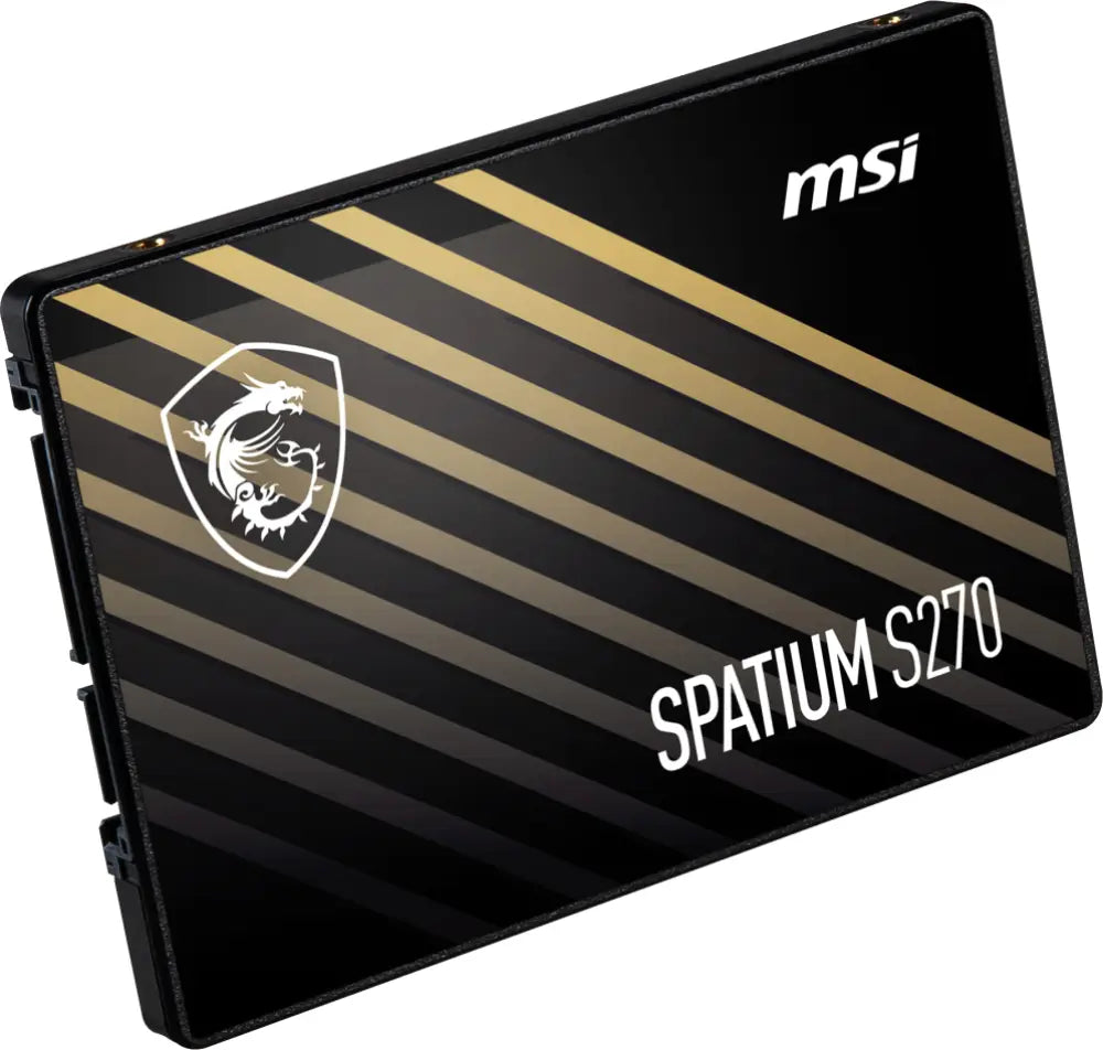 Disco duro interno SSD MSI Spatium S270 SATA 2.5" de 480GB con memoria 3D NAND para computadoras.