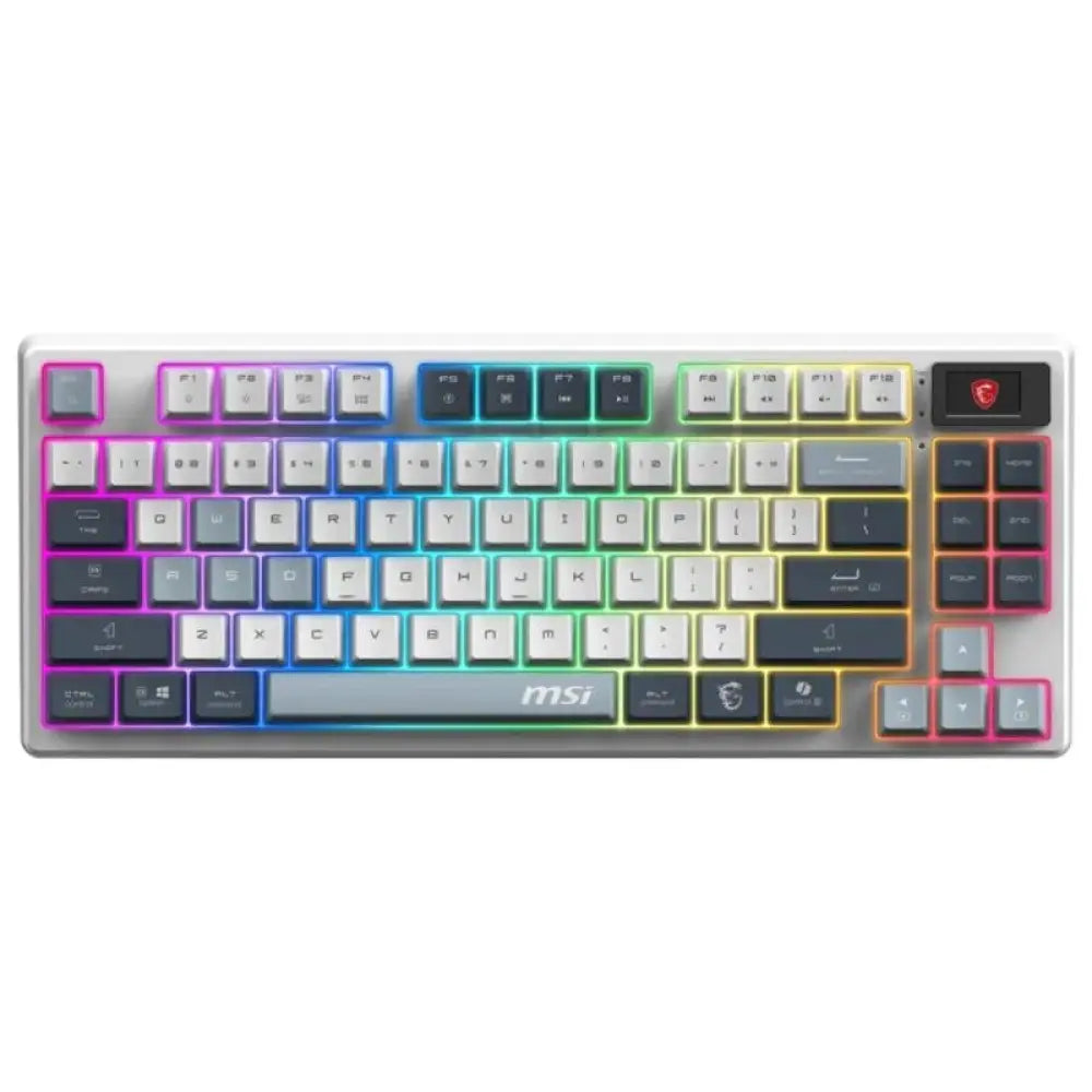 Teclado inalámbrico MSI Forge GK600 TKL con teclado numérico Sky ES BT, diseño compacto y moderno.