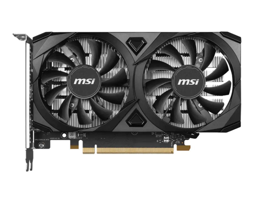Tarjeta gráfica MSI Ventus GeForce RTX 3050 6 GB GDDR6 con doble ventilador y overclocking OC, diseñada para gaming y rendimiento.