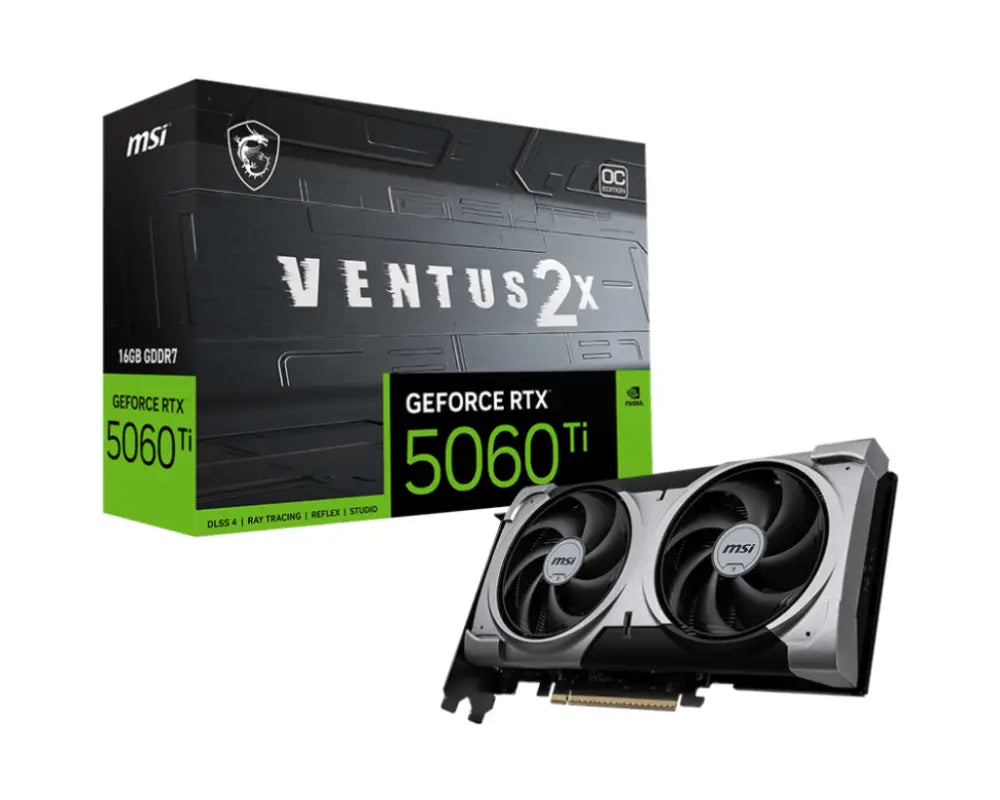 MSI VENTUS GeForce RTX 5060 TI 16G 2X OC PLUS NVIDIA 16 GB GDDR7 - detalle