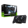 Tarjeta gráfica MSI NVIDIA RTX 5050 8G GAMING OC DDR6 con disipador y puertos de video en la imagen