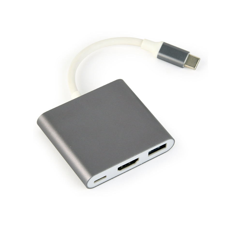 Gembird A-CM-HDMIF-02-SG Adaptador gràfic USB 3840 x 2160 Pixels Gris