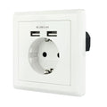 Nanocable Base de enchufe pared schuko+2USB 2.4A