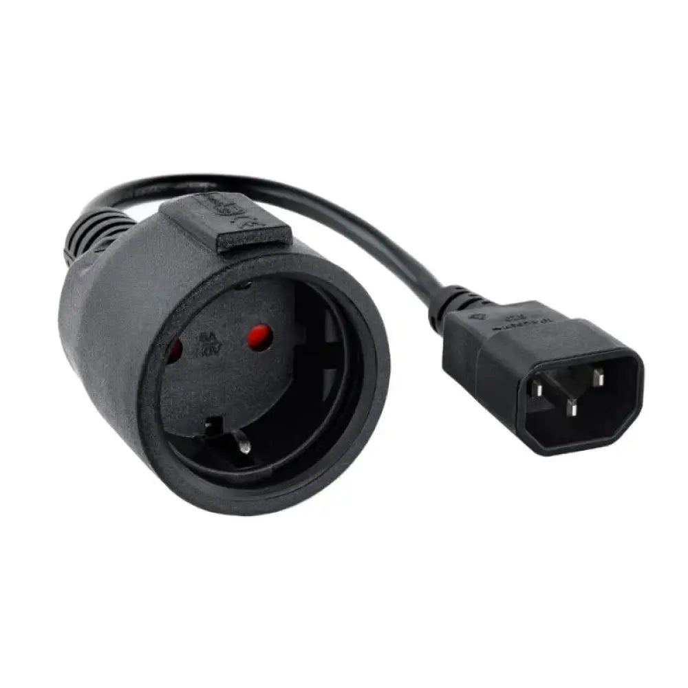 Nanocable Cable Adaptador C14-M a CEE7-H, 50cm - detalle