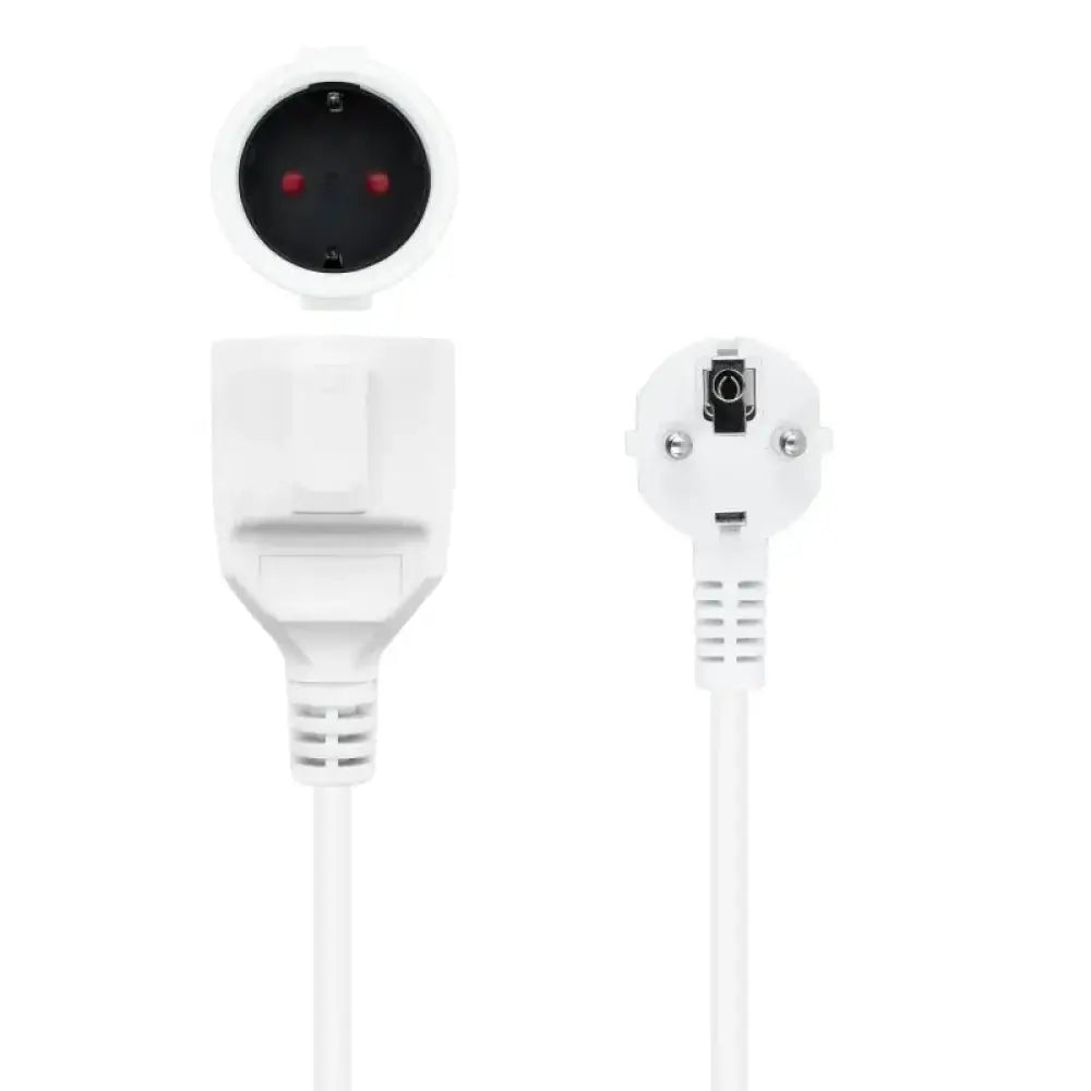 Nanocable Cable Alim. Alargador schuko blanco 2 M - detalle