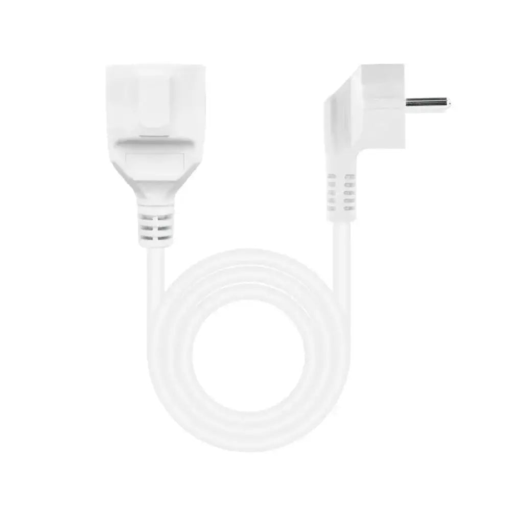 Regleta Nanocable con cable de alimentación Schuko blanco de 5 metros, alargador para conexiones eléctricas.