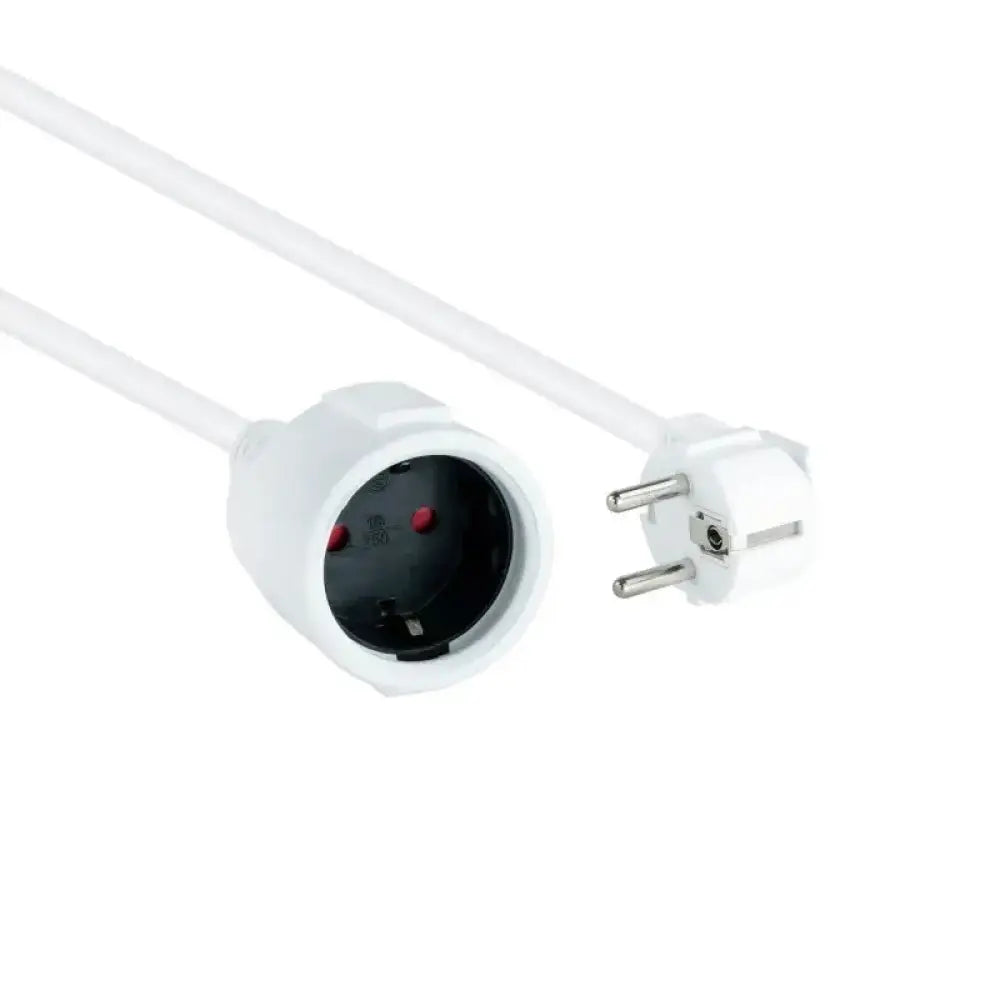 Regleta NANOCABLE con cable de alimentación y alargador Schuko blanco de 5 metros, para conectar múltiples dispositivos.