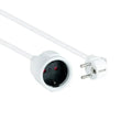 Regleta NANOCABLE con cable de alimentación y alargador Schuko blanco de 5 metros, para conectar múltiples dispositivos.