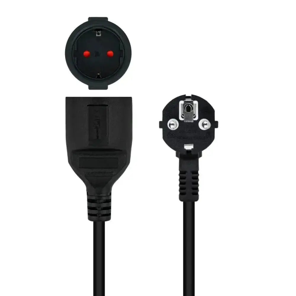Nanocable Cable Alim. Alargador schuko negro 2 M - detalle