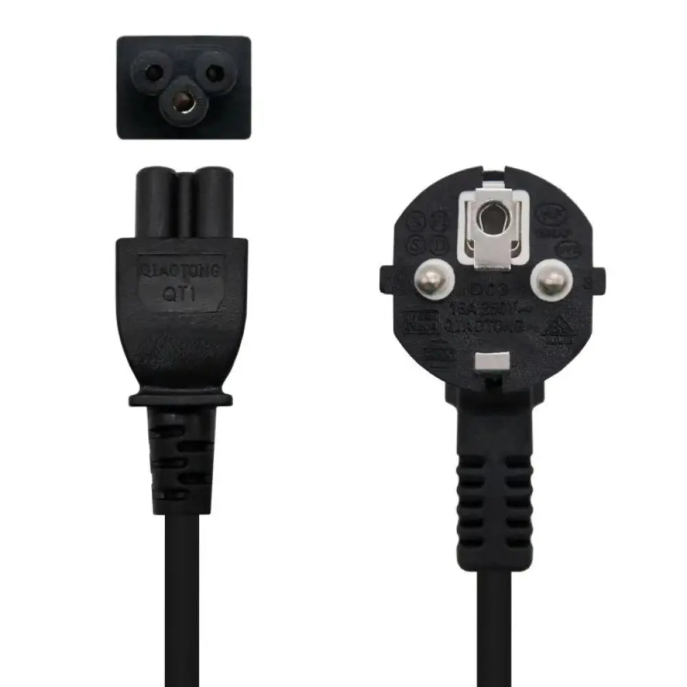 Nanocable Cable Alim. trébol, CEE7 /M-C5/H, 1.5m - detalle