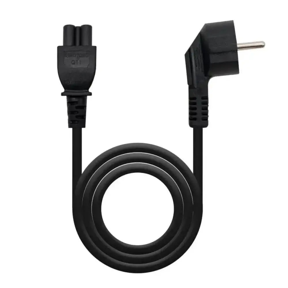Cable de alimentación Nanocable trébol CEE7-M-C5-H de 2 m, cable de energía para PC y accesorios electrónicos.