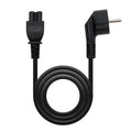 Cable de alimentación Nanocable trébol CEE7-M-C5-H de 2 m, cable de energía para PC y accesorios electrónicos.