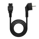 Cable de alimentación Nanocable trébol CEE7-M-C5-H de 2 m, cable de energía para PC y accesorios electrónicos.