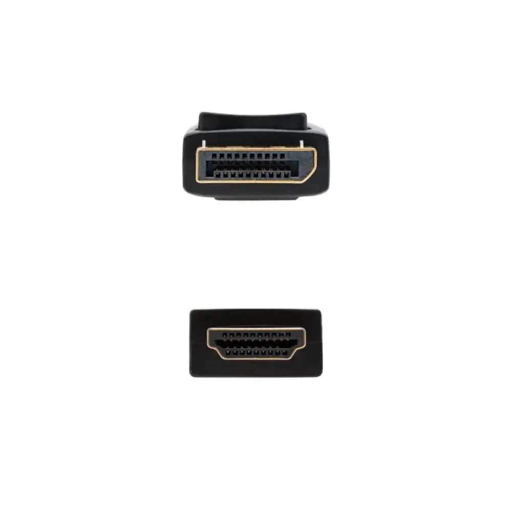 Nanocable Cable Conversor DP a HDMI 1 M Negro - detalle