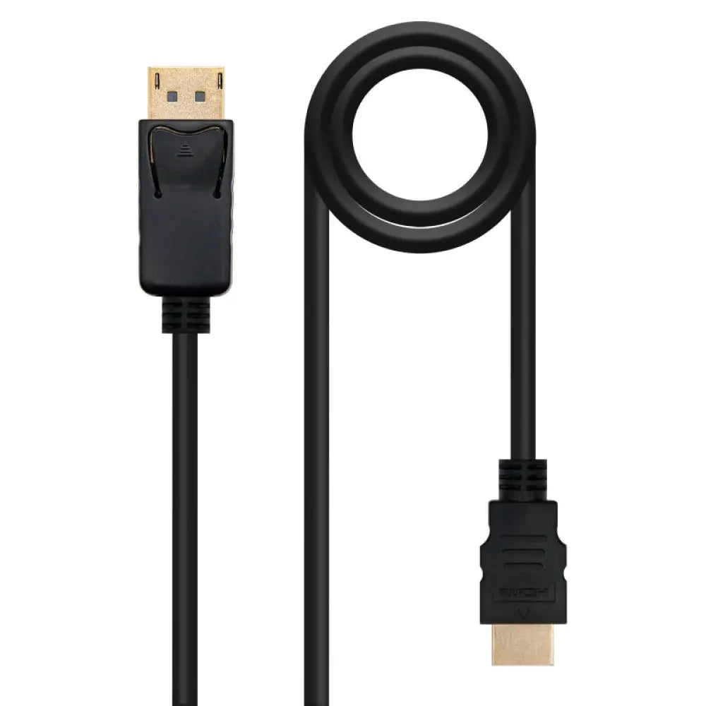 Nanocable Cable Conversor DP a HDMI 3 M Negro - detalle