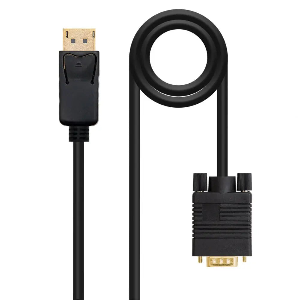 Nanocable Cable Conversor DP a VGA negro, 2 M - detalle