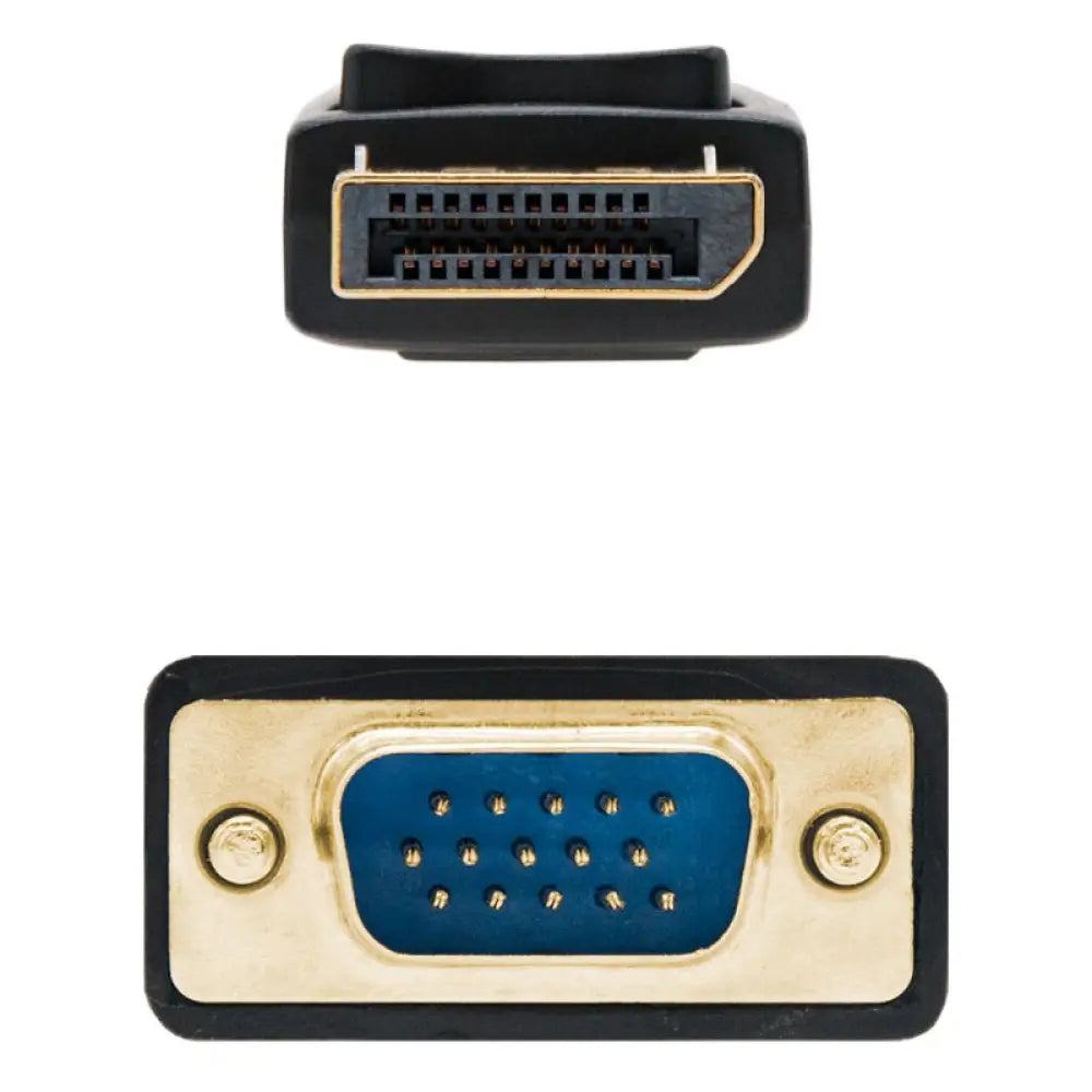 Nanocable Cable Conversor DP a VGA negro, 2 M - detalle