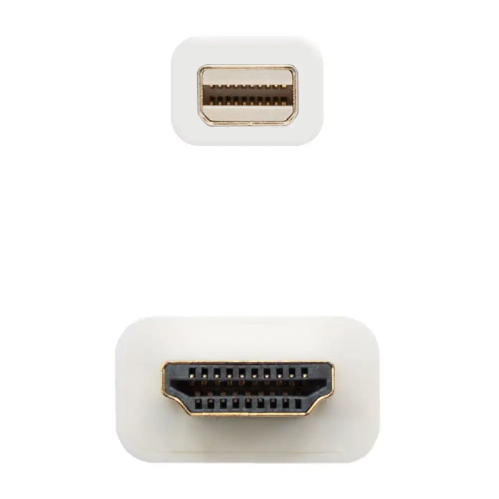 Nanocable Cable Conversor Mini DP/ HDMI 2 M Blanco - detalle