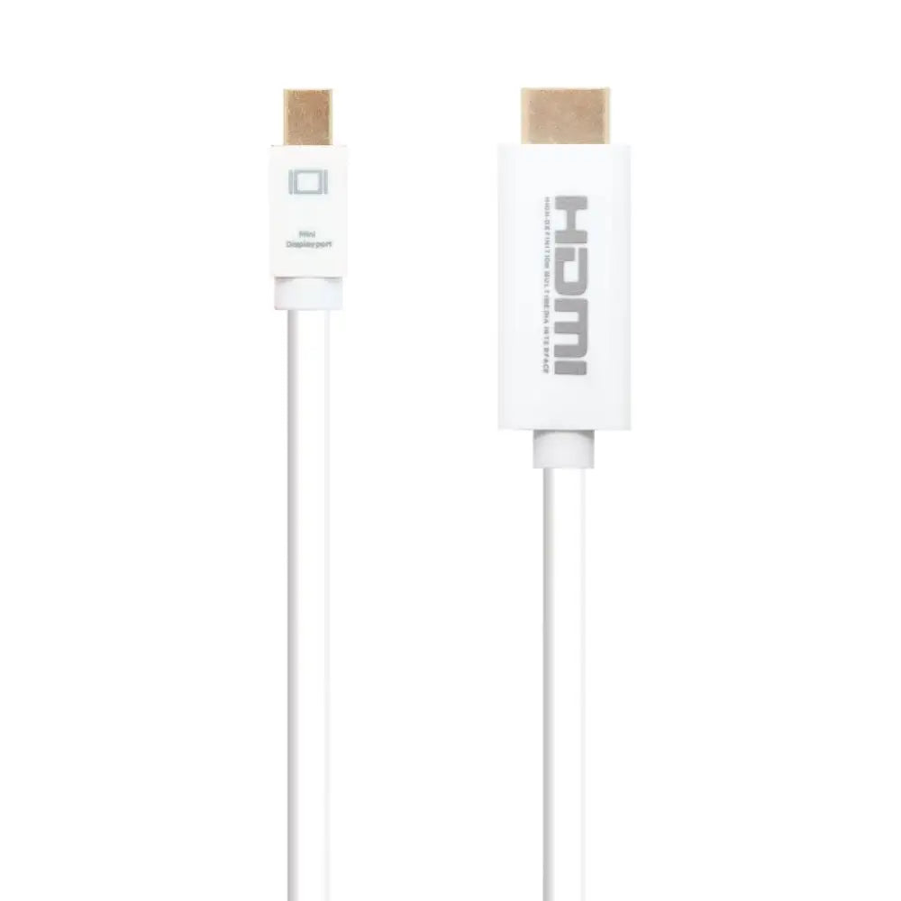 Nanocable Cable Conversor Mini DP/ HDMI 2 M Blanco - detalle