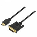 Cable Nanocable DVI a HDMI, 1.8 m, conector de imagen y sonido, ideal para conectar dispositivos con entrada DVI y HDMI.