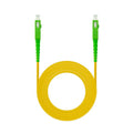 Cable de fibra óptica SC/APC LSZH amarillo de 5m de la marca NANOCABLE, con conectores y herramientas de red.